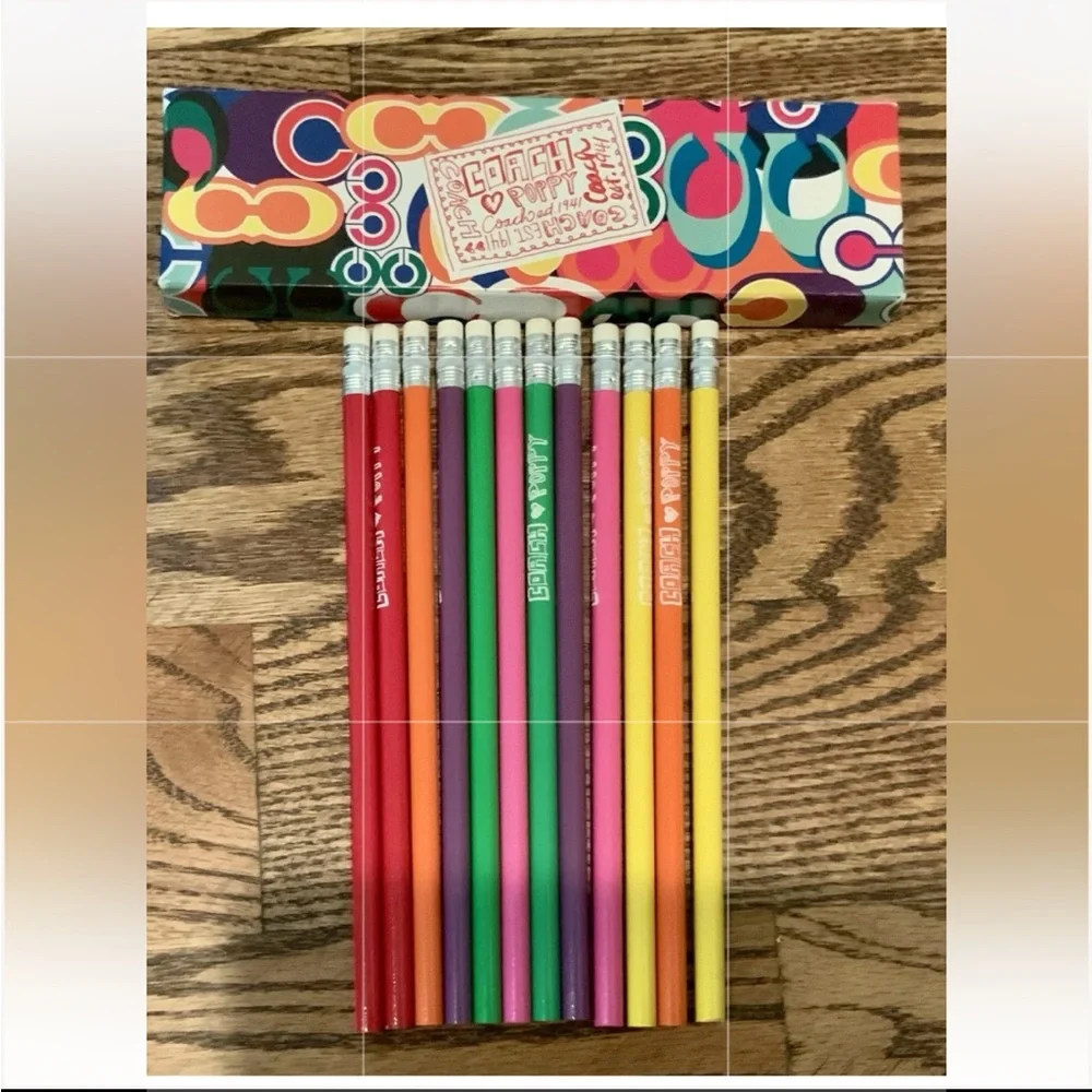 ✏️ COACH POPPY 12 PIECE PENCIL SET ✏️  NWT ✏️